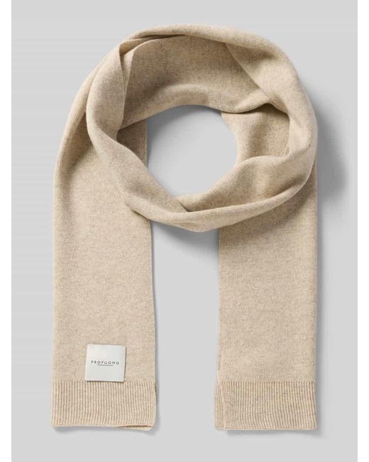Profuomo Schal mit Label-Detail in Natural für Herren