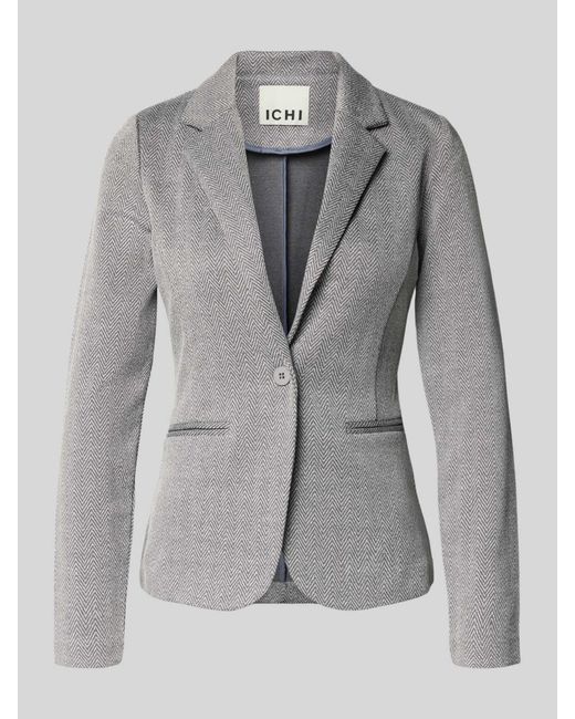 Ichi Blazer Met Reverskraag, Model 'Kate' in het Gray