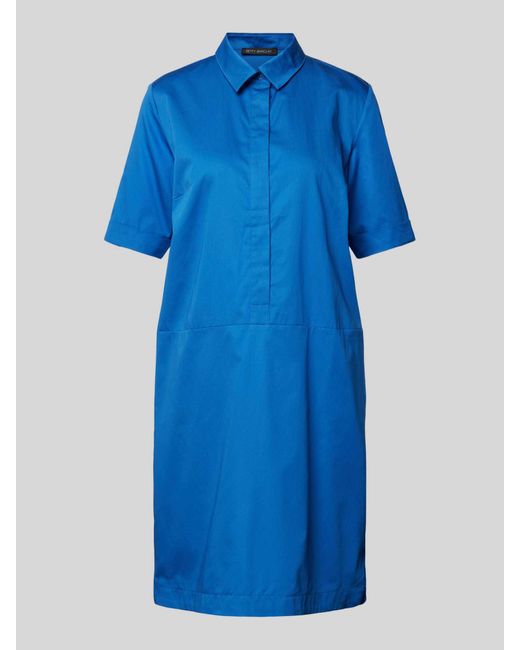 Betty Barclay Blue Knielanges Kleid mit verdeckter Knopfleiste