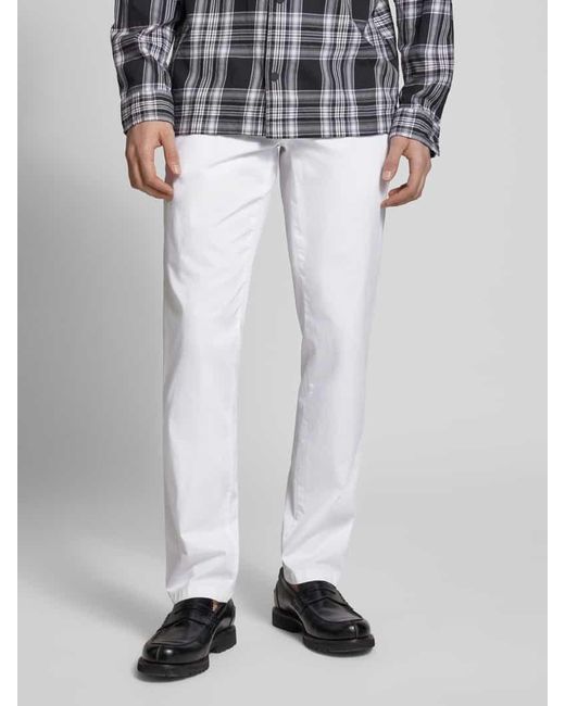 Brax Regular Fit Chino mit Paspeltasche Modell 'EVEREST' in White für Herren