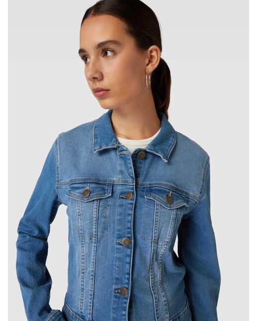 Noisy May Blue Jeansjacke mit Brusttaschen Modell 'DEBRA'