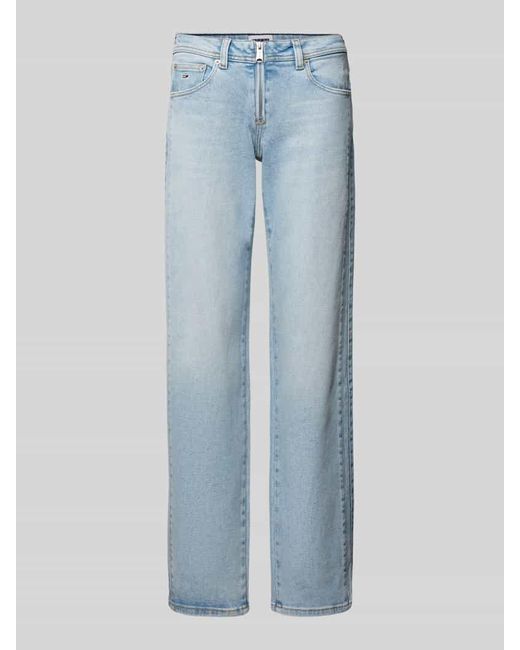 Tommy Hilfiger Blue Low Waist Straight Leg Jeans Im 5-Pocket-Design Modell 'Sophie'