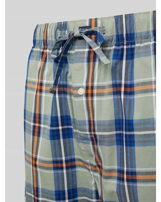 Christian Berg Men Pyjama-Shorts mit Tunnelzug in Blue für Herren