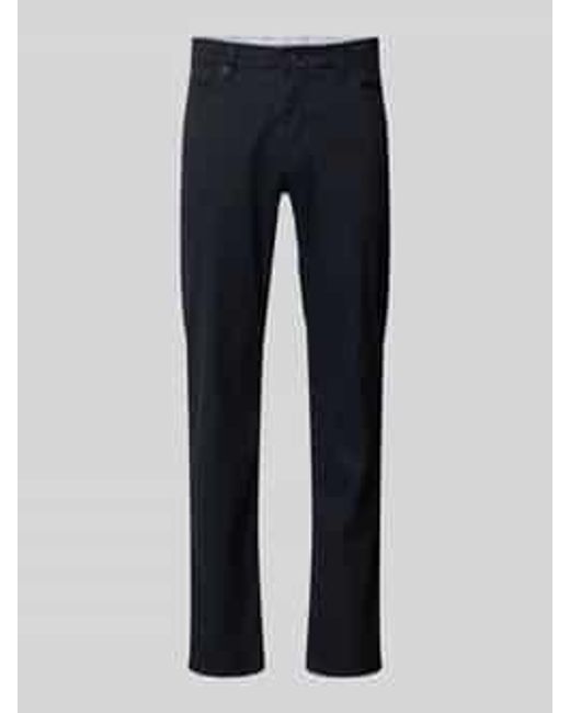 Brax Regular Fit Linnen Broek in het Blue voor heren