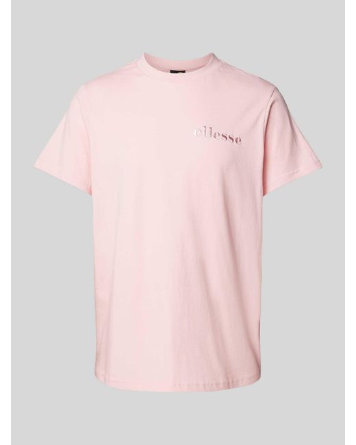 Ellesse T-Shirt mit Label-Stitching Modell 'MARGOLIA' in Pink für Herren