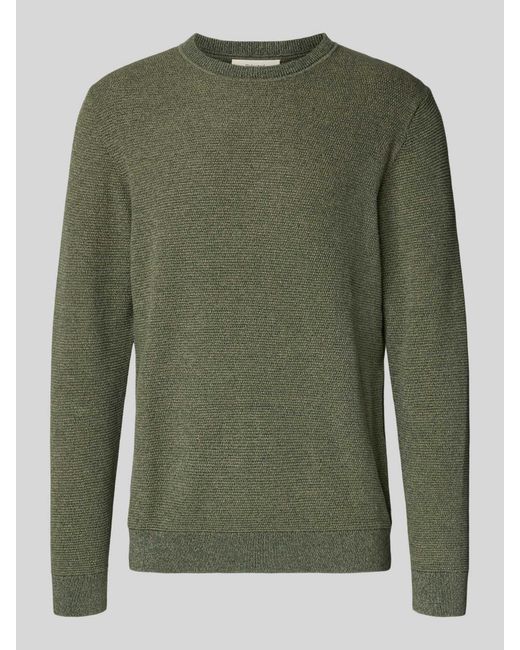 SELECTED Regular Fit Pullover Van Puur Katoen, Model 'Ross' in het Green voor heren