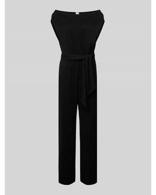 Guess Black Jumpsuit mit Bindegürtel Modell 'RUMI'