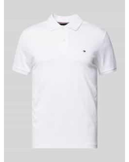 Tommy Hilfiger Regular Fit Poloshirt Met Logostitching in het White voor heren