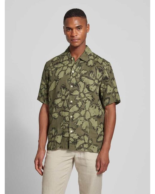 Marc O' Polo Regular Fit Freizeithemd aus reinem Leinen in Green für Herren