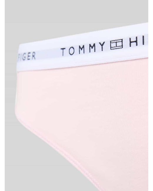 Tommy Hilfiger Pink String aus Baumwoll-Mix