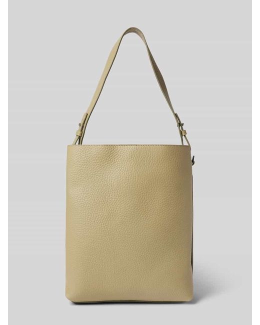 Marc O' Polo Natural Hobo Bag Aus Genarbtem Rindsleder