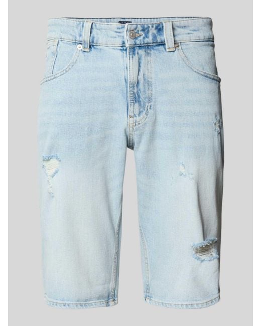Tommy Hilfiger Regular Fit Korte Jeans Van Katoenmix, Model 'Ronnie' in het Blue voor heren