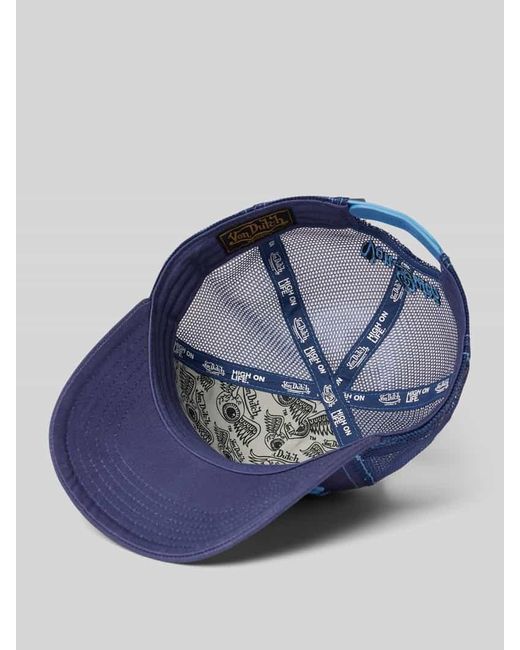 Von Dutch Trucker Cap mit Label-Stitching Modell 'RIVERSIDE' in Blue für Herren
