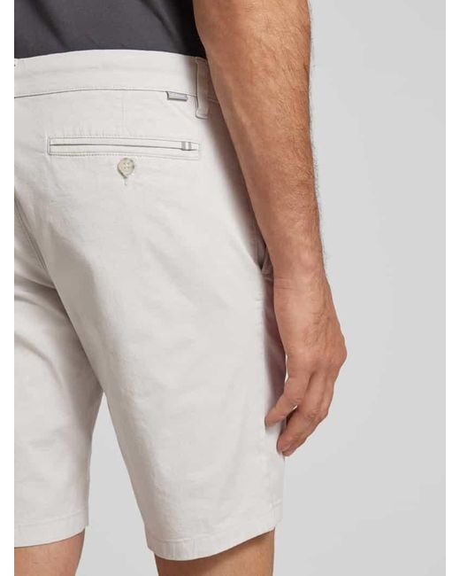 S.oliver Regular Fit Chino-Shorts mit Gesäßtaschen in White für Herren