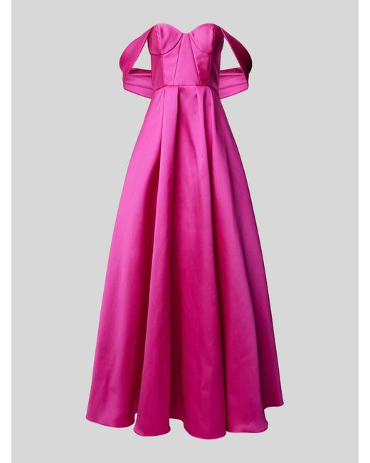 Vera Wang Pink Abendkleid mit One-Shoulder-Träger Modell 'VIKTOR'