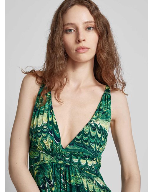 Apricot Maxi-jurk Met All-over Motief in het Green