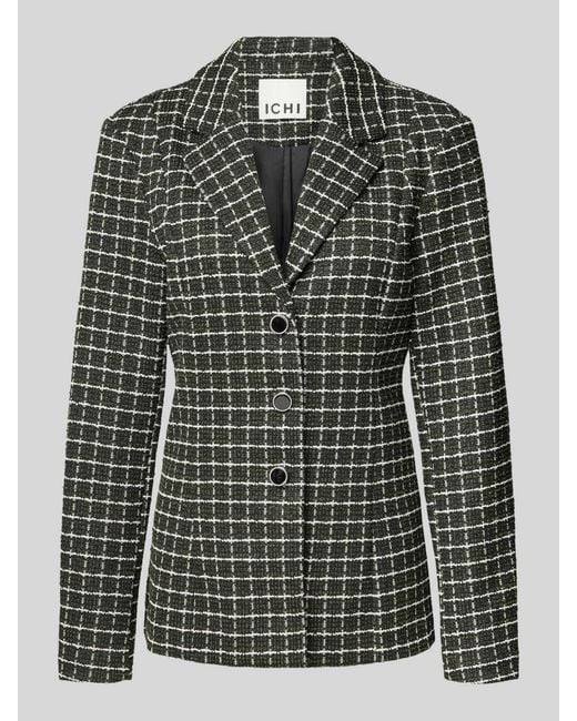 Ichi Slim Fit Blazer Met Reverskraag, Model 'Kate' in het Green