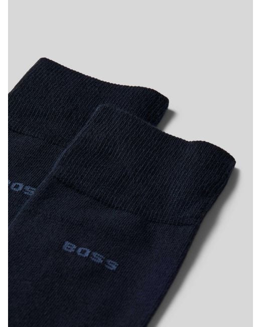 Boss Socken mit Label-Print im 2er-Pack in Blue für Herren