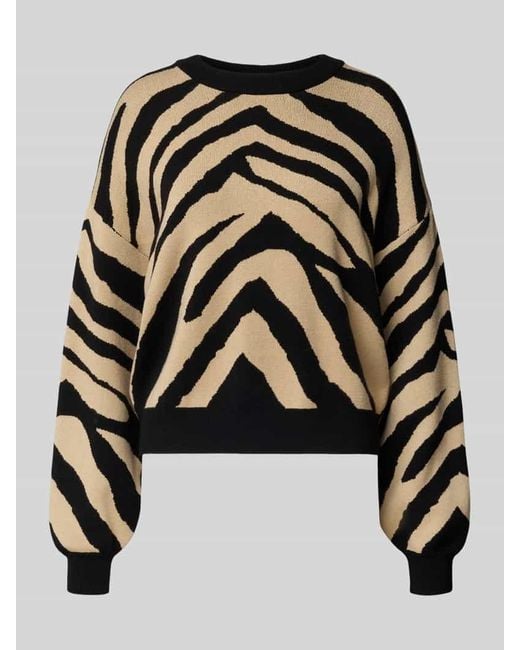 Noisy May Black Strickpullover mit Rundhalsausschnitt Modell 'CHARLOTT'