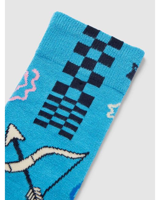 Happy Socks Sokken Met All-over Motief in het Blue voor heren