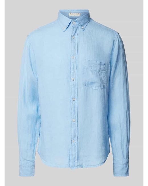 Gant Regular Fit Freizeithemd aus Leinen mit Brusttasche in Blue für Herren