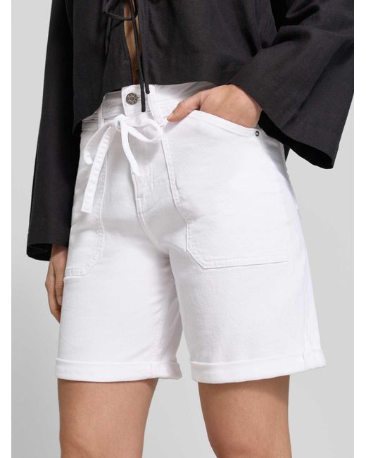 S.oliver Regular Fit Korte Jeans Van Katoenmix in het White