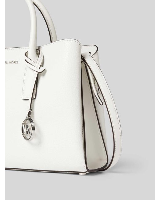 MICHAEL Michael Kors Lederhandtasche mit Label-Applikationen Modell 'RUTHIE' in White für Herren