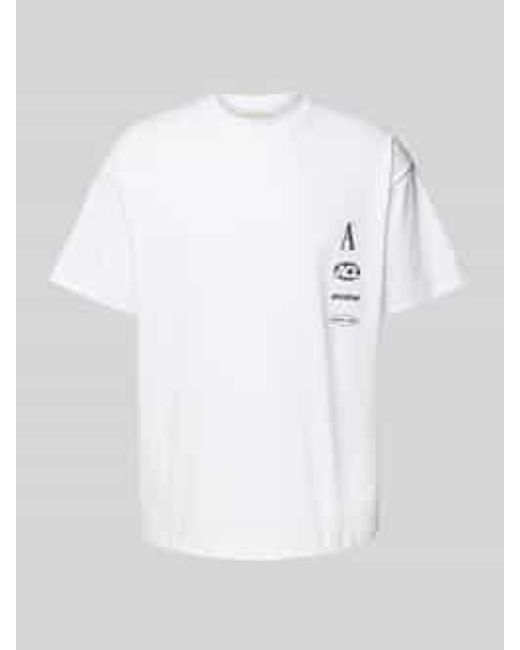 Another Cotton Lab T-shirt Met Labelprints in het White voor heren