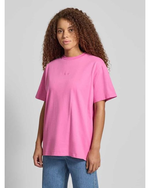Oh April Pink Oversized T-Shirt mit rückseitigem Print