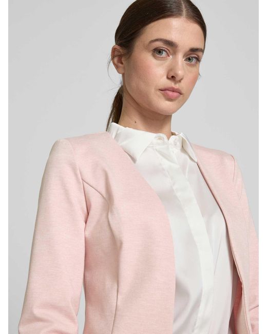 Ichi Regular Fit Blazer Met Opengewerkte Voorkant in het Pink