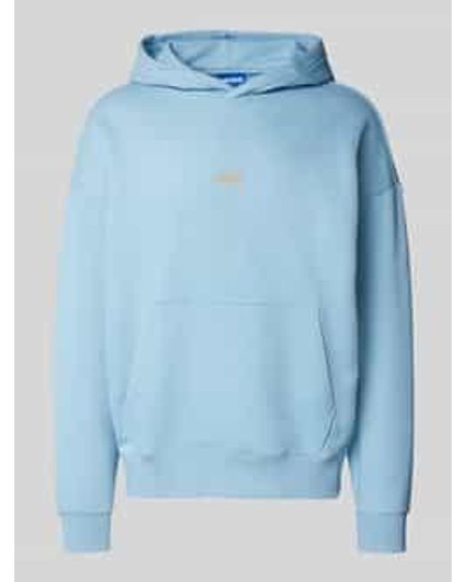 HUGO Hoodie Met Labelprint in het Blue voor heren