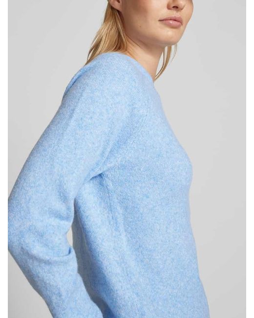 Vero Moda Blue Weicher Langarm Pullover Mit Rundhalsausschnitt Modell 'Doffy'