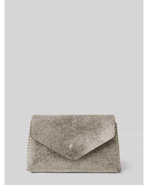 Jake*s Gray Clutch Mit Ziersteinbesatz