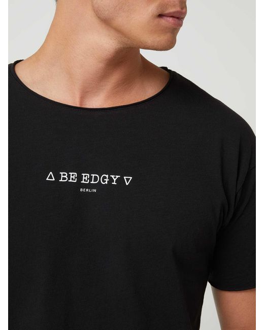 Be Edgy T-shirt Van Slubjersey in het Black voor heren