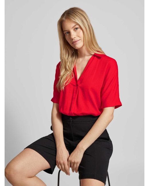 someday. Red Blusenshirt mit Umlegekragen Modell 'Zerike'