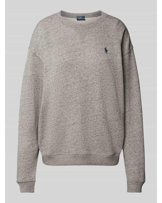 Polo Ralph Lauren Gray Sweatshirt mit Logo-Stitching