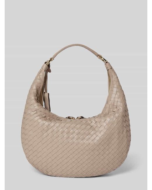 Abro⁺ Natural Shoulder Bag mit Logo-Applikation Modell 'Nana'