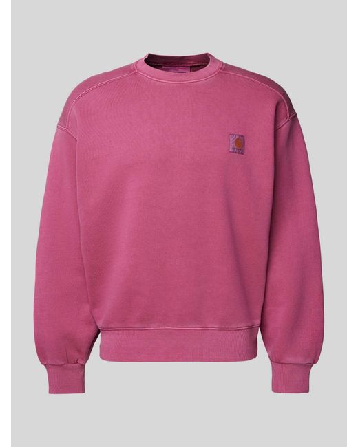 Carhartt Sweatshirt Met Labeldetail in het Pink voor heren