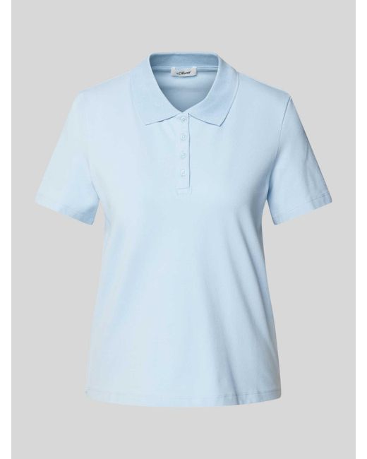 S.oliver Regular Fit Poloshirt Van Katoenmix in het Blue