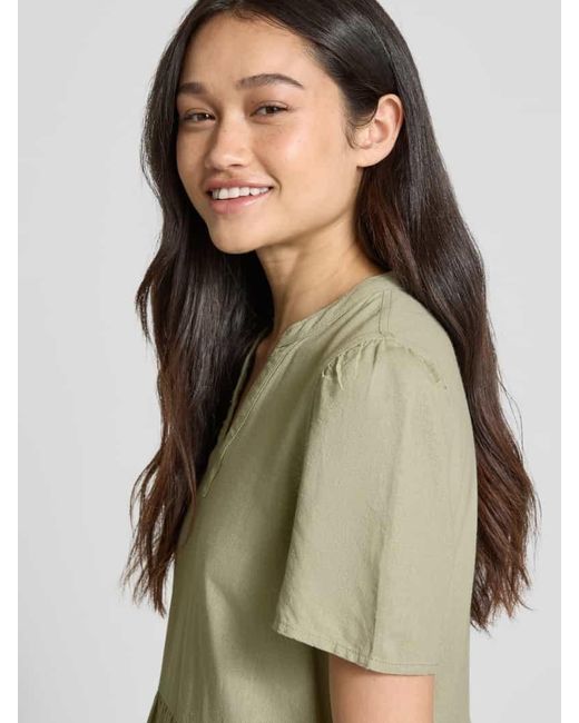 ONLY Natural Comfort Fit Freizeitkleid aus Viskose-Leinen-Mix Modell 'TIRI-CARO'