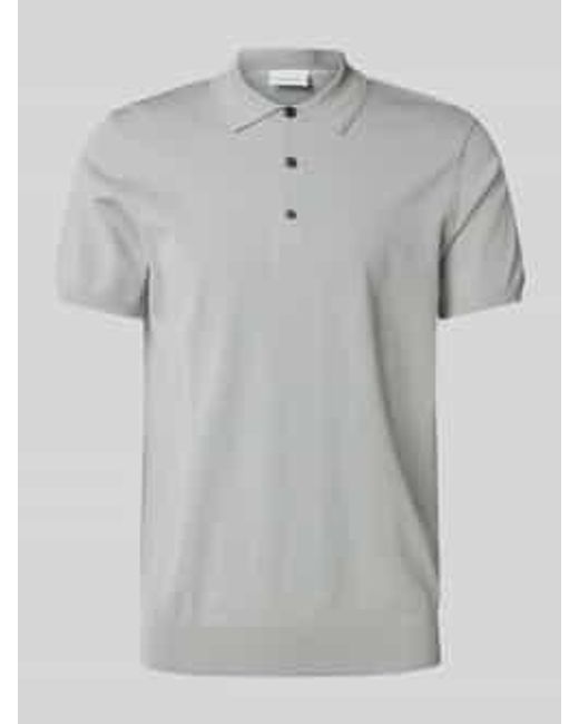 Profuomo Regular Fit Poloshirt Met Zijde in het Gray voor heren
