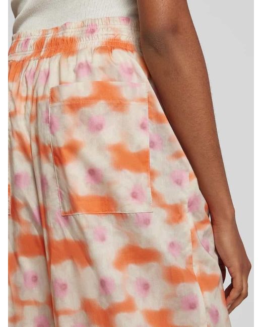 Drykorn Orange Hose mit floralem Muster Modell 'CEILING'