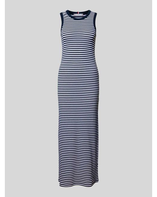 Tommy Hilfiger Maxi-jurk Met Streepmotief in het Blue