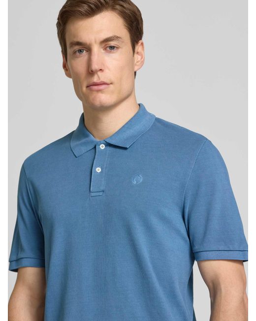 Ecoalf Regular Fit Poloshirt Met Logostitching in het Blue voor heren