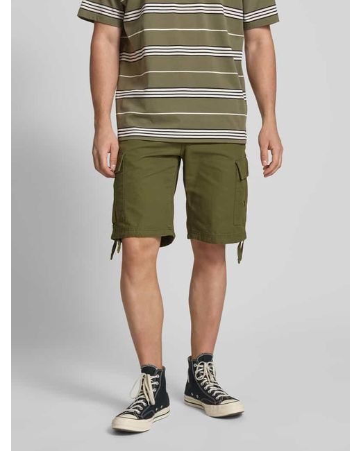 Jack & Jones Regular Fit Cargoshorts mit Gürtelschlaufen Modell 'COLE BARKLEY' in Green für Herren