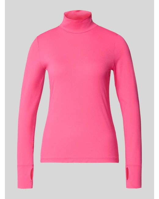 Marc Cain Shirt Met Lange Mouwen En Opstaande Kraag in het Pink