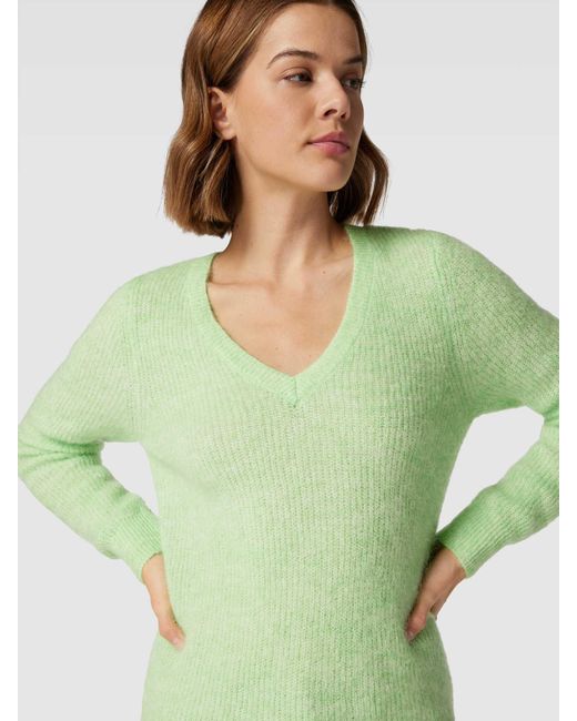SELECTED Gebreide Pullover Met V-hals in het Green