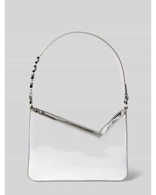 HUGO White Handtasche Mit Label-Applikation Modell 'Mel'