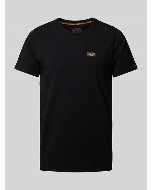 PME LEGEND T-Shirt mit Label-Patches Modell 'GUYVER' in Black für Herren