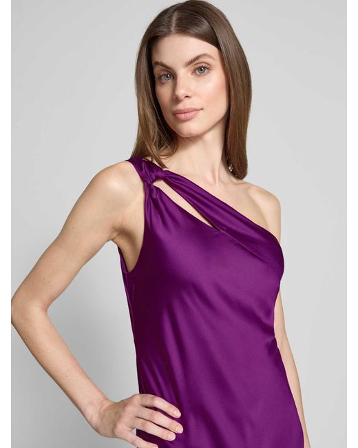 Ralph Lauren Avondjurk Met One Shoulder-Band, Model 'Taneka' in het Purple